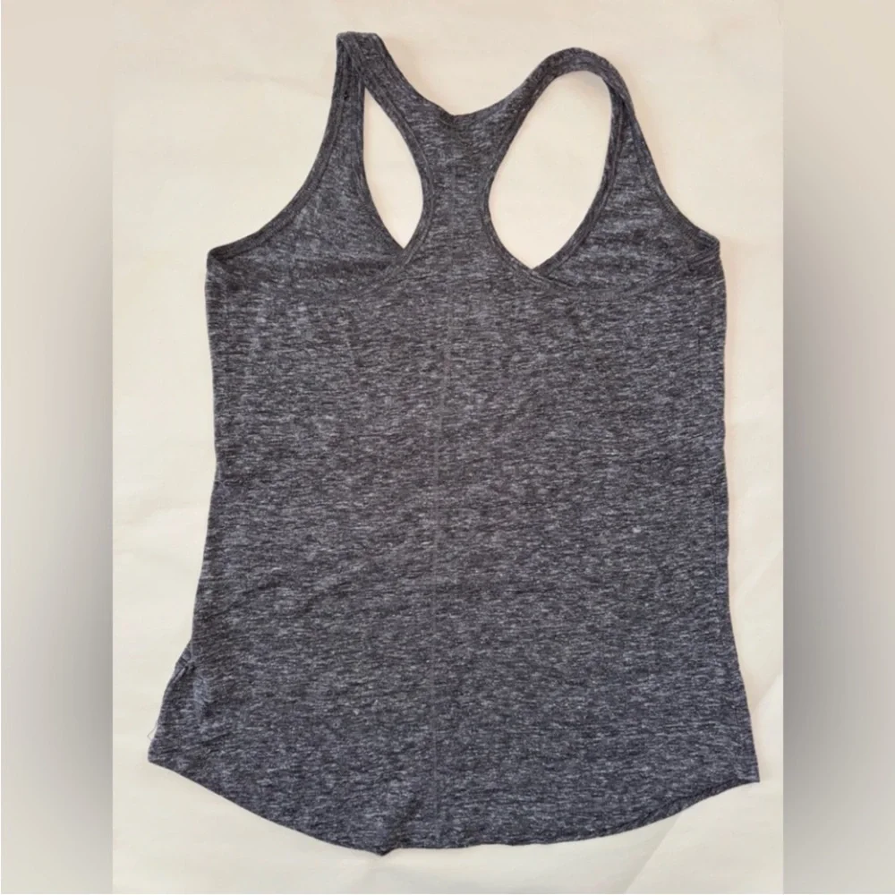 Old Navy Gray and Pink Graphic Racerback Activewear Tank Top Athletic Activewear
